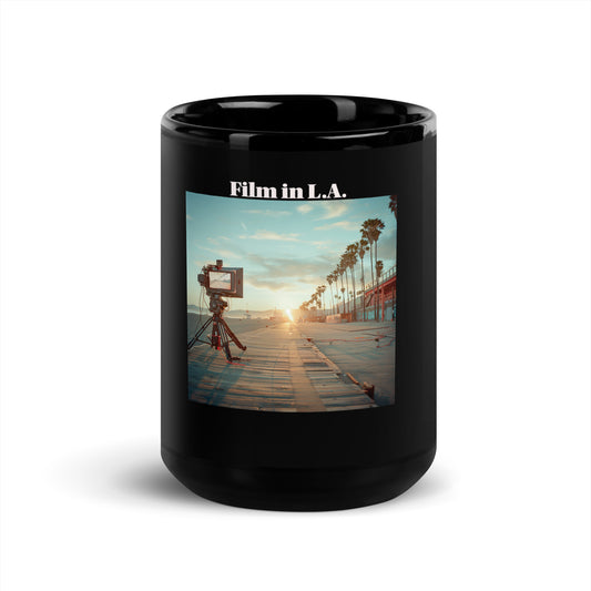 Film in LA Black Glossy Mug